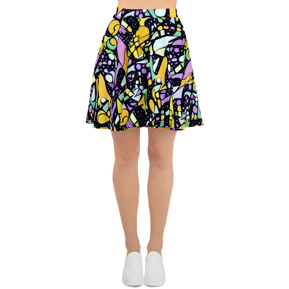 Stellar Stained Glass on Skater Skirt — Front