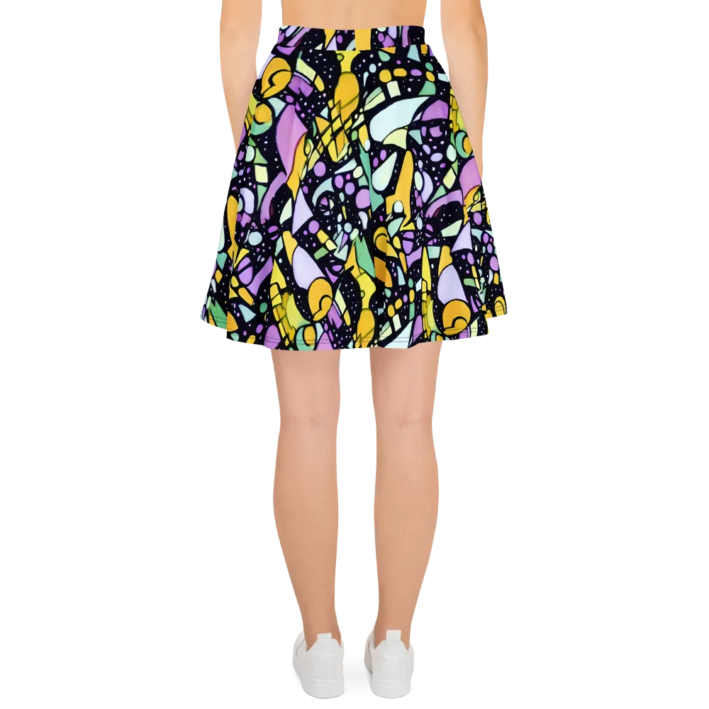Stellar Stained Glass on Skater Skirt — Back