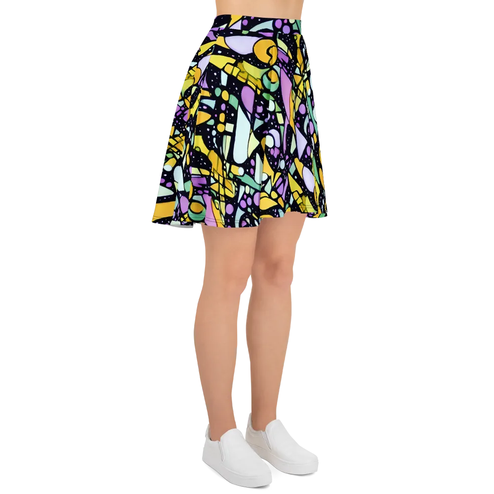 Stellar Stained Glass on Skater Skirt — Right