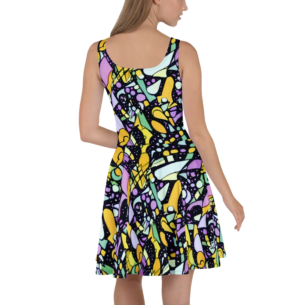 Stellar Stained Glass on Skater Dress — Back
