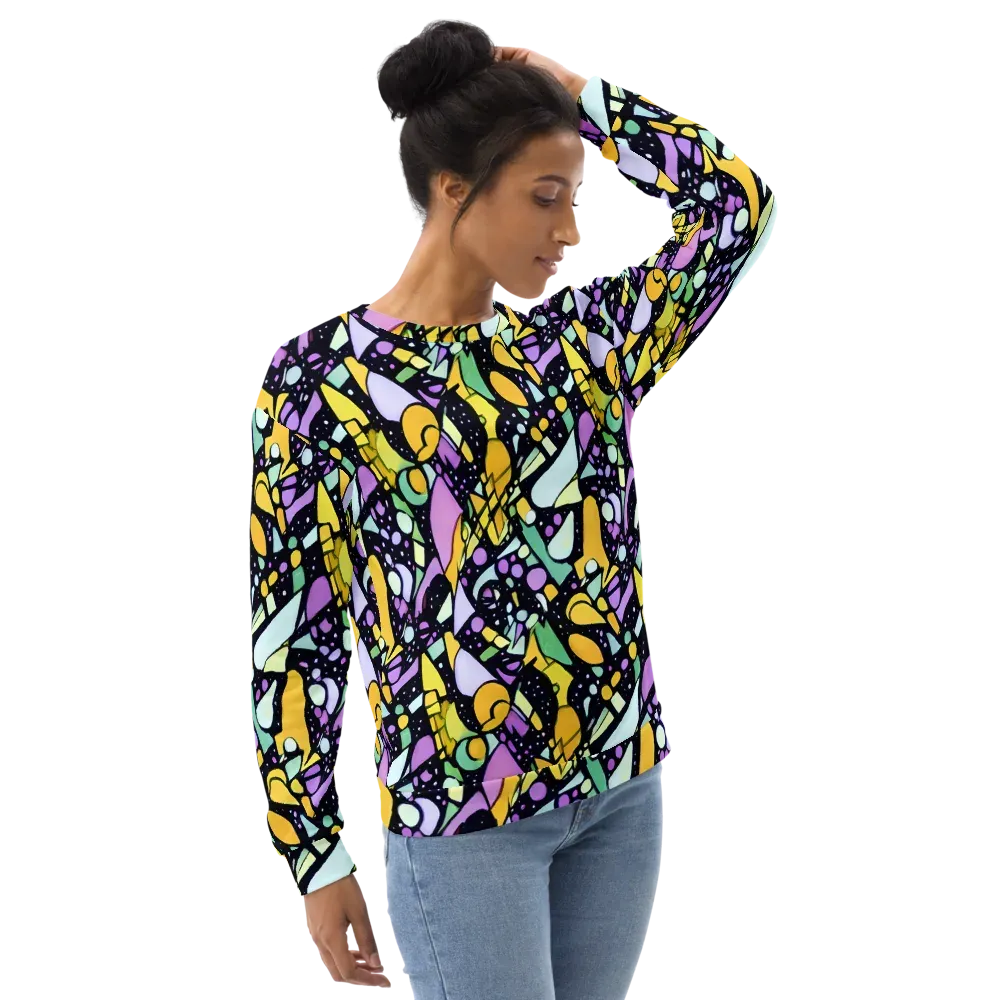 Stellar Stained Glass on Sweatshirt — Right Front