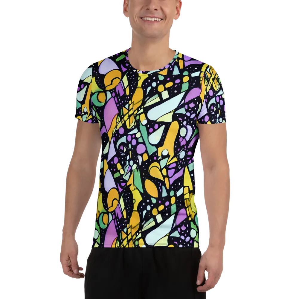 Stellar Stained Glass on Men's Athletic T-Shirt — Front