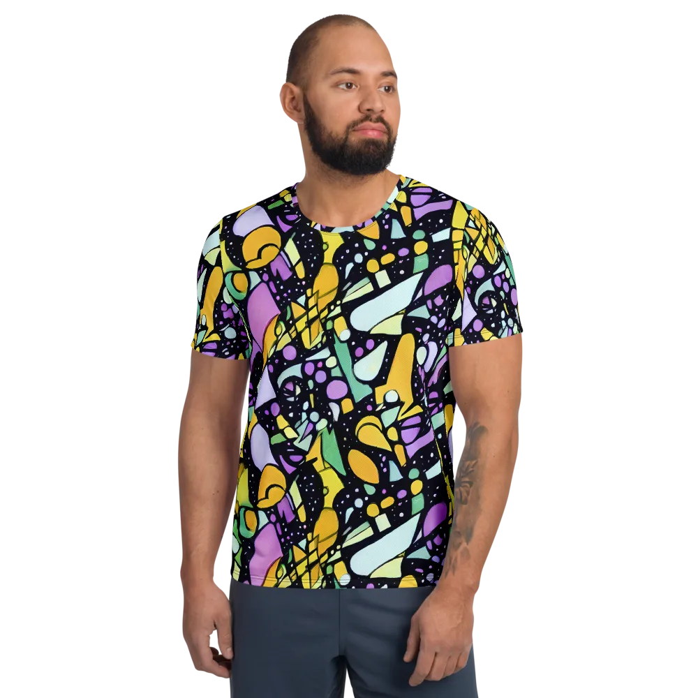 Stellar Stained Glass on Men's Athletic T-Shirt — Front