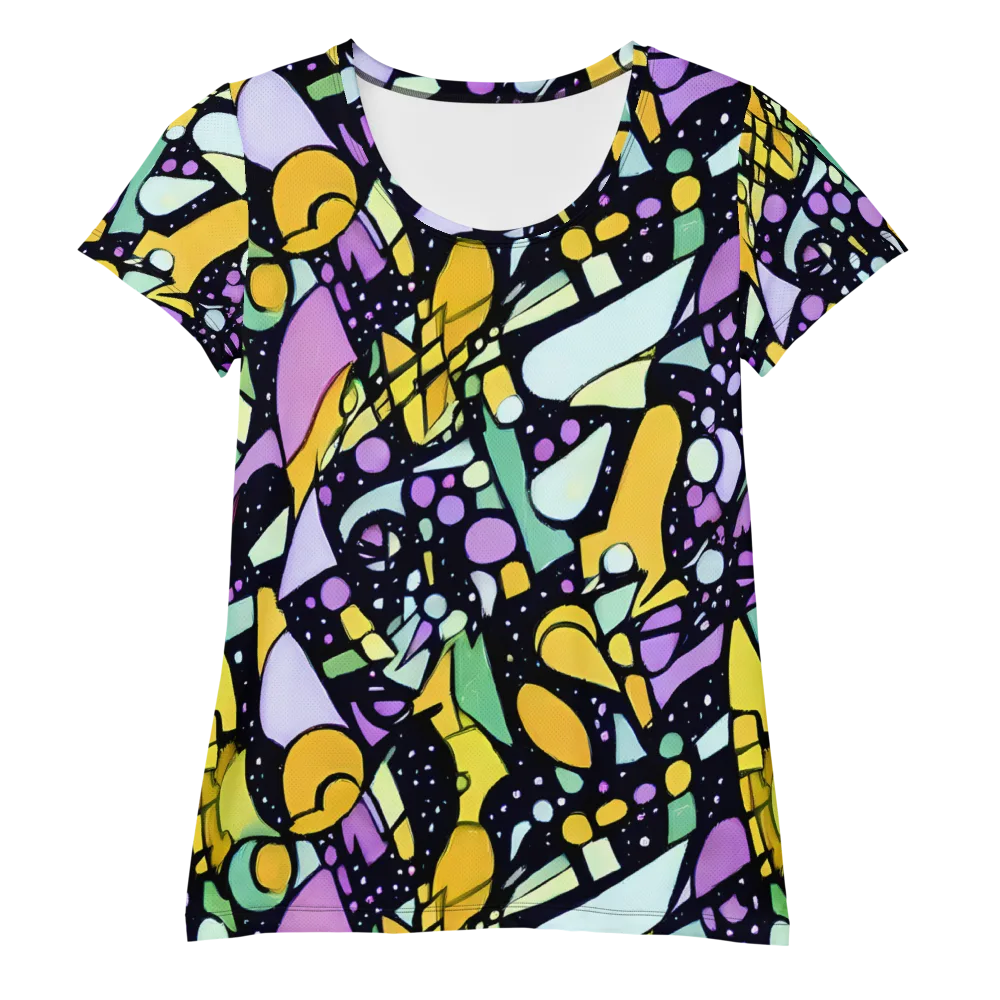 Stellar Stained Glass on Women's Athletic T-Shirt — Front