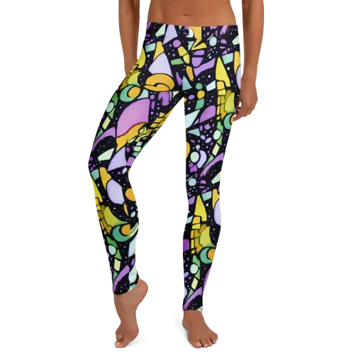 Stellar Stained Glass on a Leggings