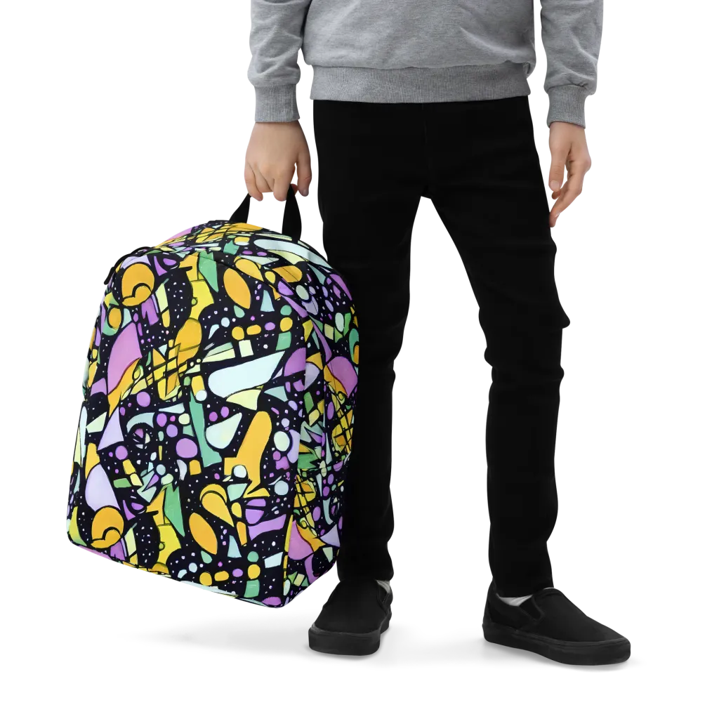Stellar Stained Glass on Minimalist Backpack — Zoomed-in