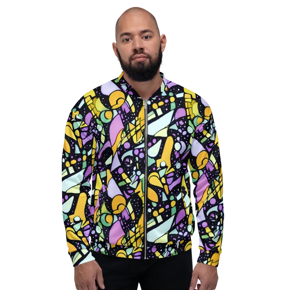 Stellar Stained Glass on Bomber Jacket — Front