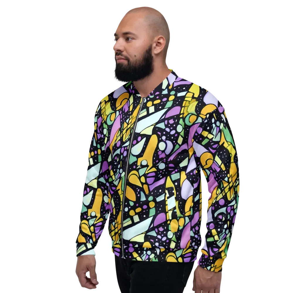 Stellar Stained Glass on Bomber Jacket — Left