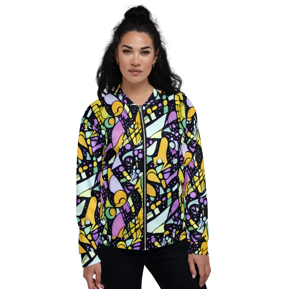 Stellar Stained Glass on Bomber Jacket — Front