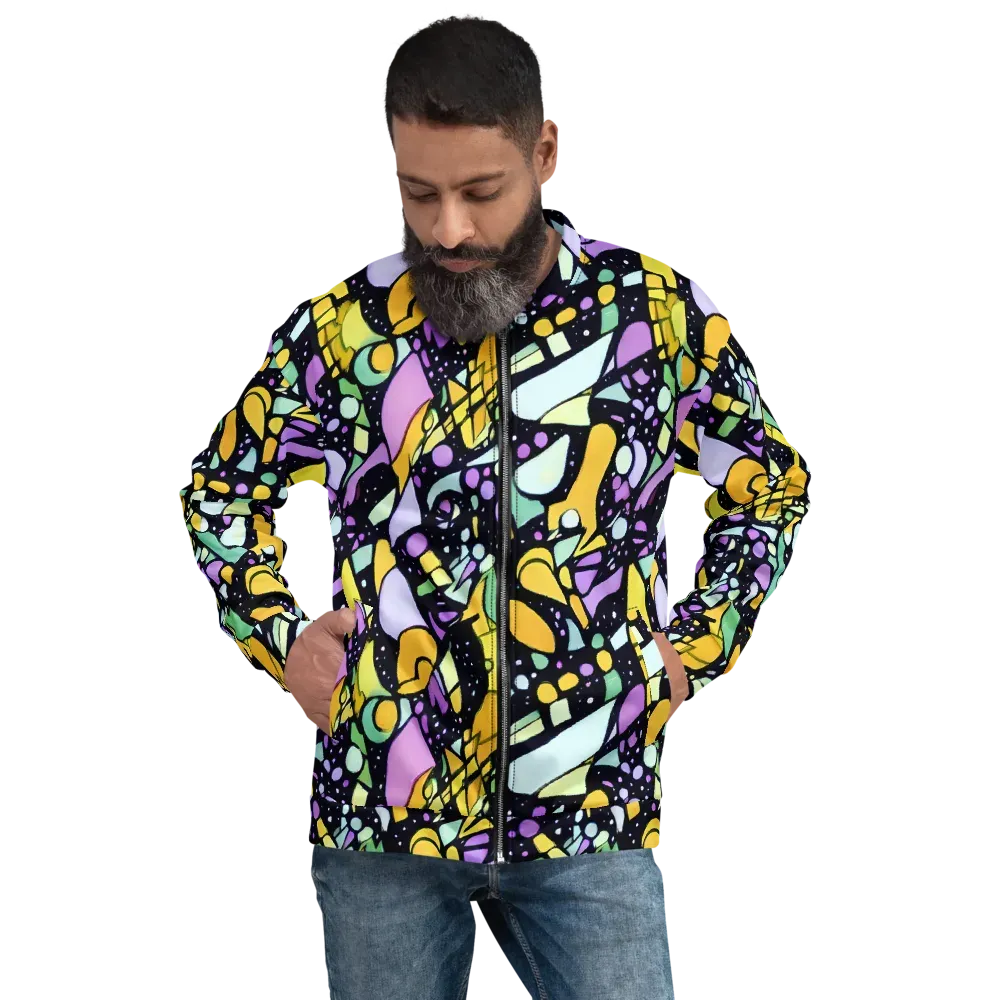 Stellar Stained Glass on Bomber Jacket — Front