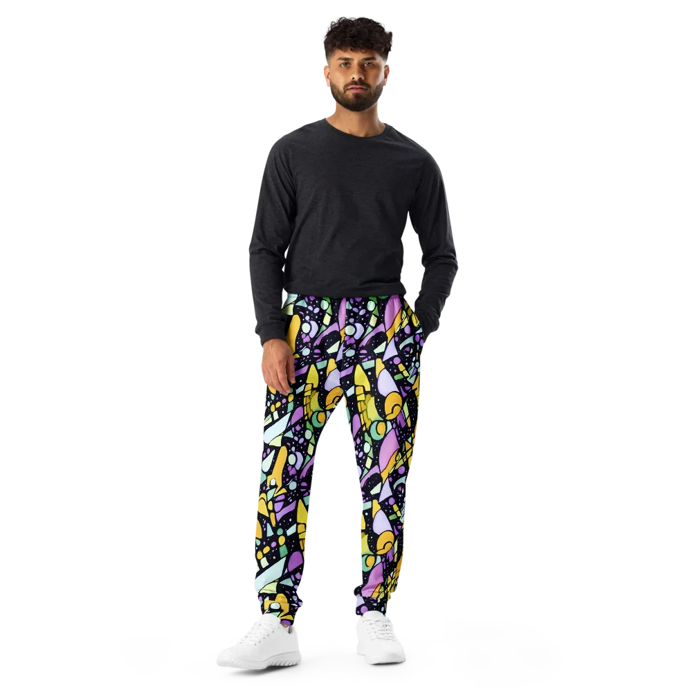 Stellar Stained Glass on Men's Joggers — Front