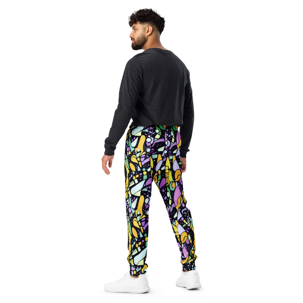 Stellar Stained Glass on Men's Joggers — Back