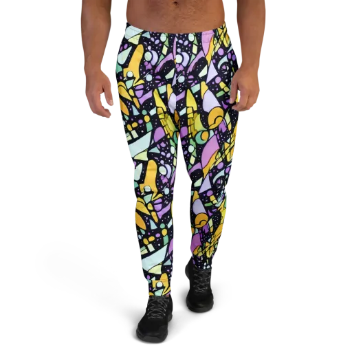 Stellar Stained Glass on a Men's Joggers