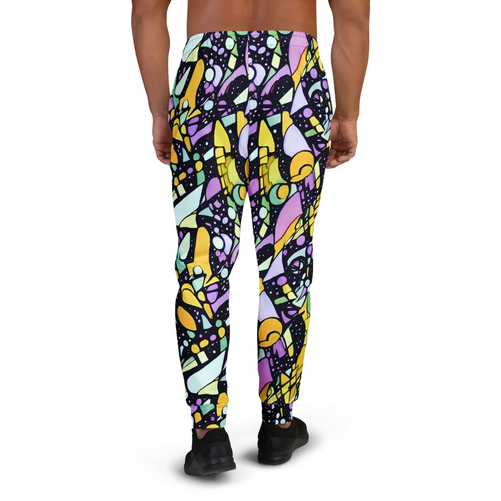 Stellar Stained Glass on Men's Joggers — Back