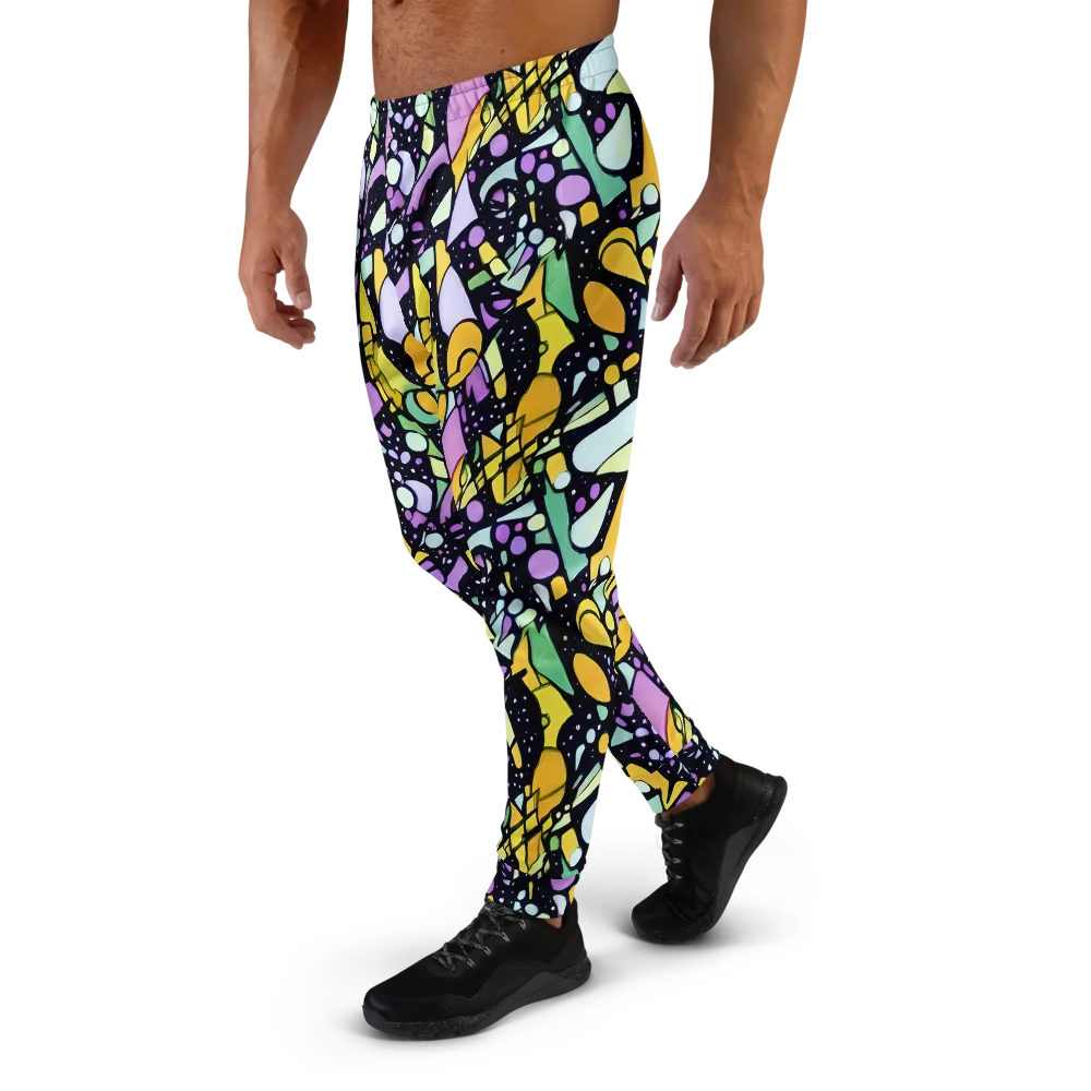 Stellar Stained Glass on Men's Joggers — Left