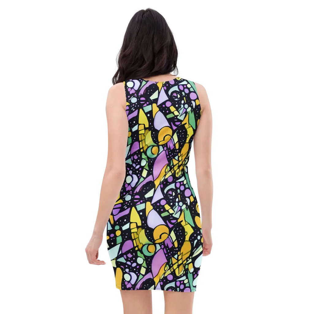 Stellar Stained Glass on Bodycon Dress — Back