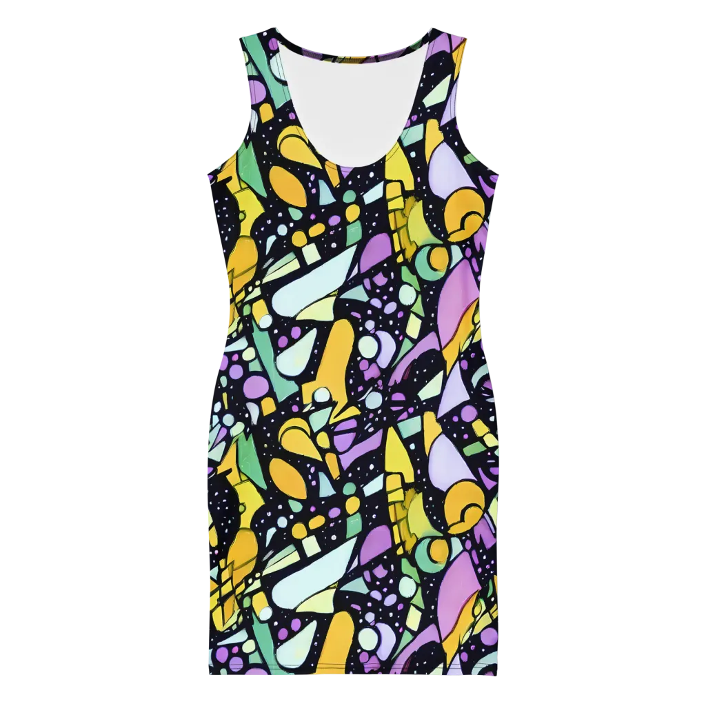 Stellar Stained Glass on Bodycon Dress — Front