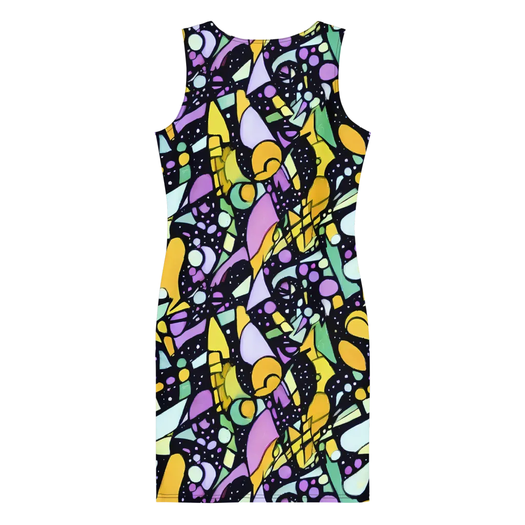 Stellar Stained Glass on Bodycon Dress — Back