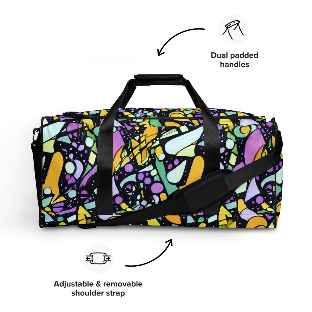 Stellar Stained Glass on Duffle Bag — Front