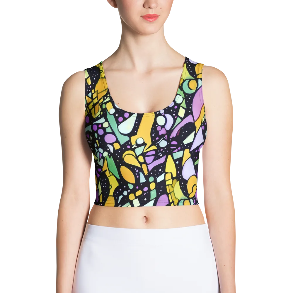 Stellar Stained Glass on Crop Top — Front