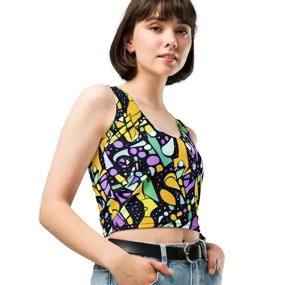 Stellar Stained Glass on Crop Top — Right Front