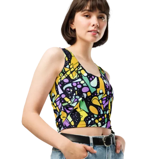 Stellar Stained Glass on a Crop Top