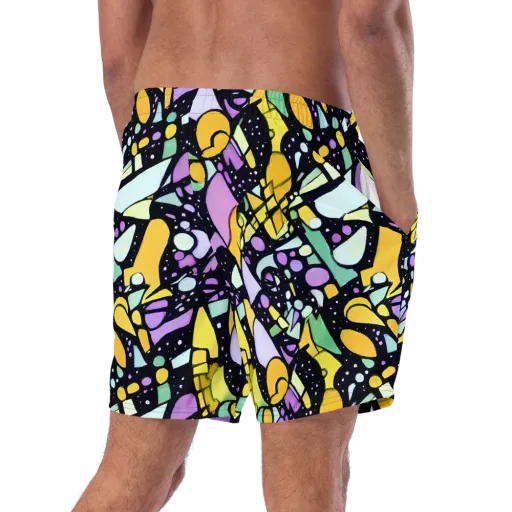 Stellar Stained Glass on a Swim Trunks