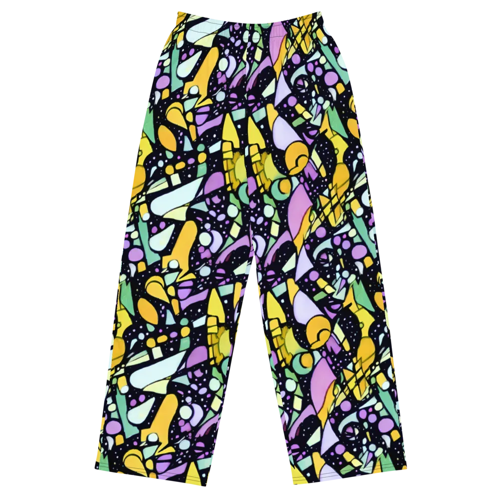Stellar Stained Glass on Wide-Leg Pants — Front