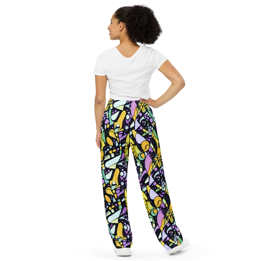 Stellar Stained Glass on Wide-Leg Pants — Back