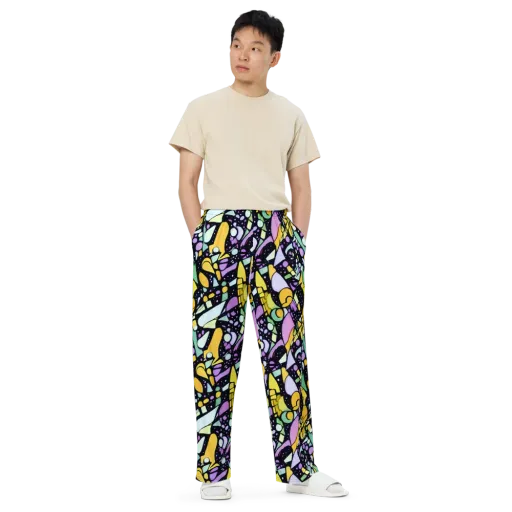 Stellar Stained Glass on a Wide-Leg Pants
