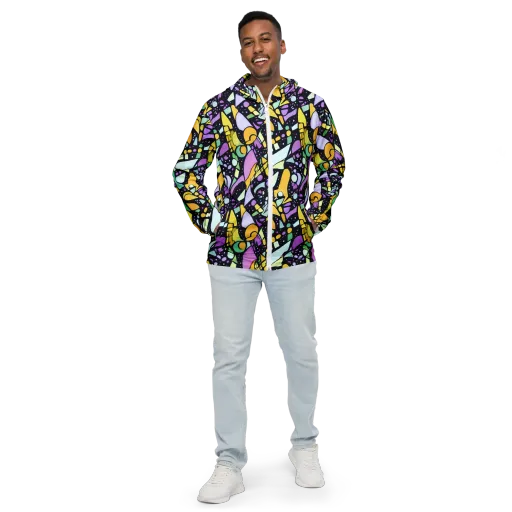 Stellar Stained Glass on a Men's Windbreaker