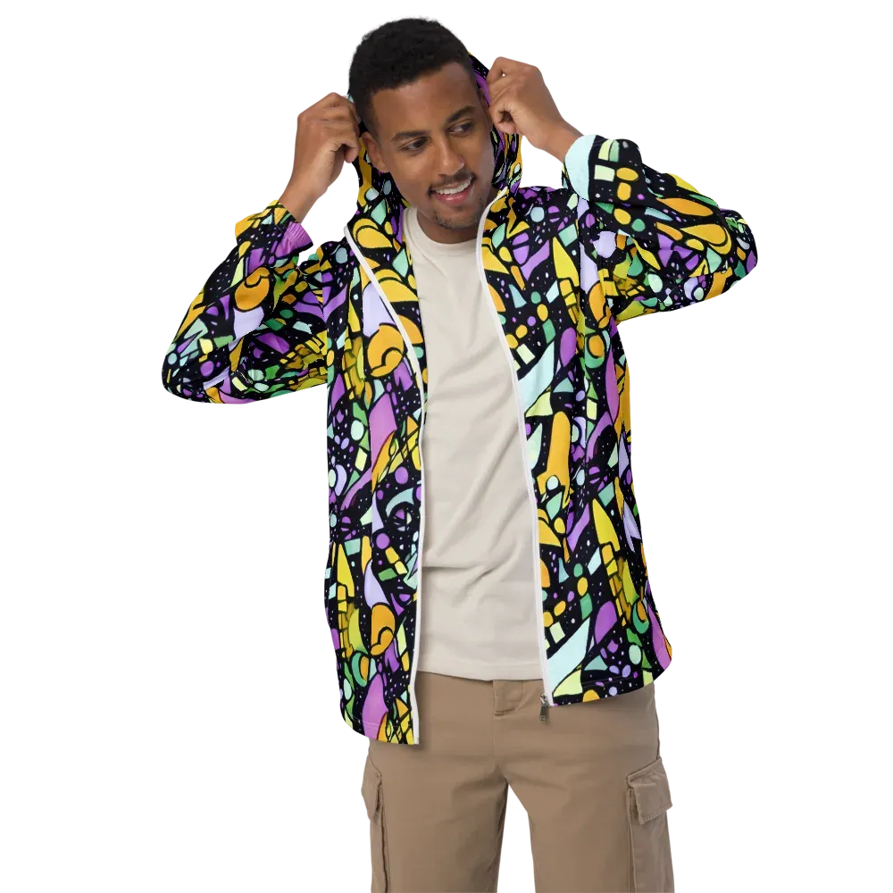 Stellar Stained Glass on Men's Windbreaker — Front