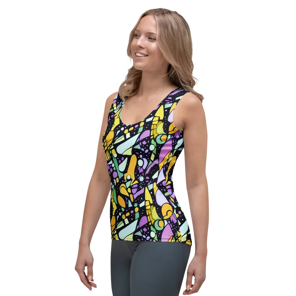Stellar Stained Glass on Women's Tank Top — Left Front
