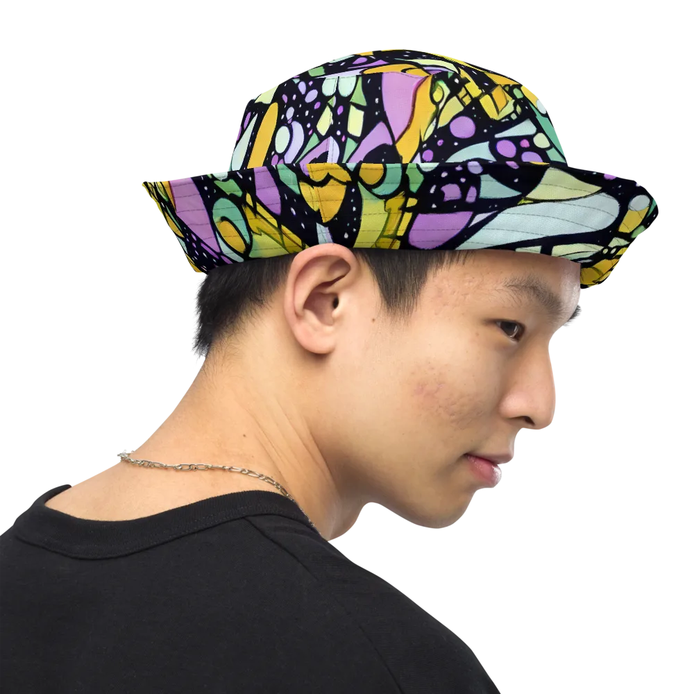 Stellar Stained Glass on Reversible Bucket Hat — Right Outside