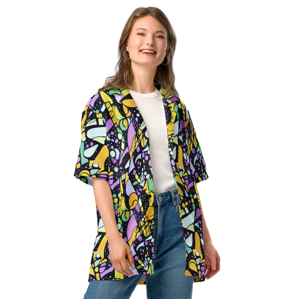Stellar Stained Glass on Button Shirt — Front