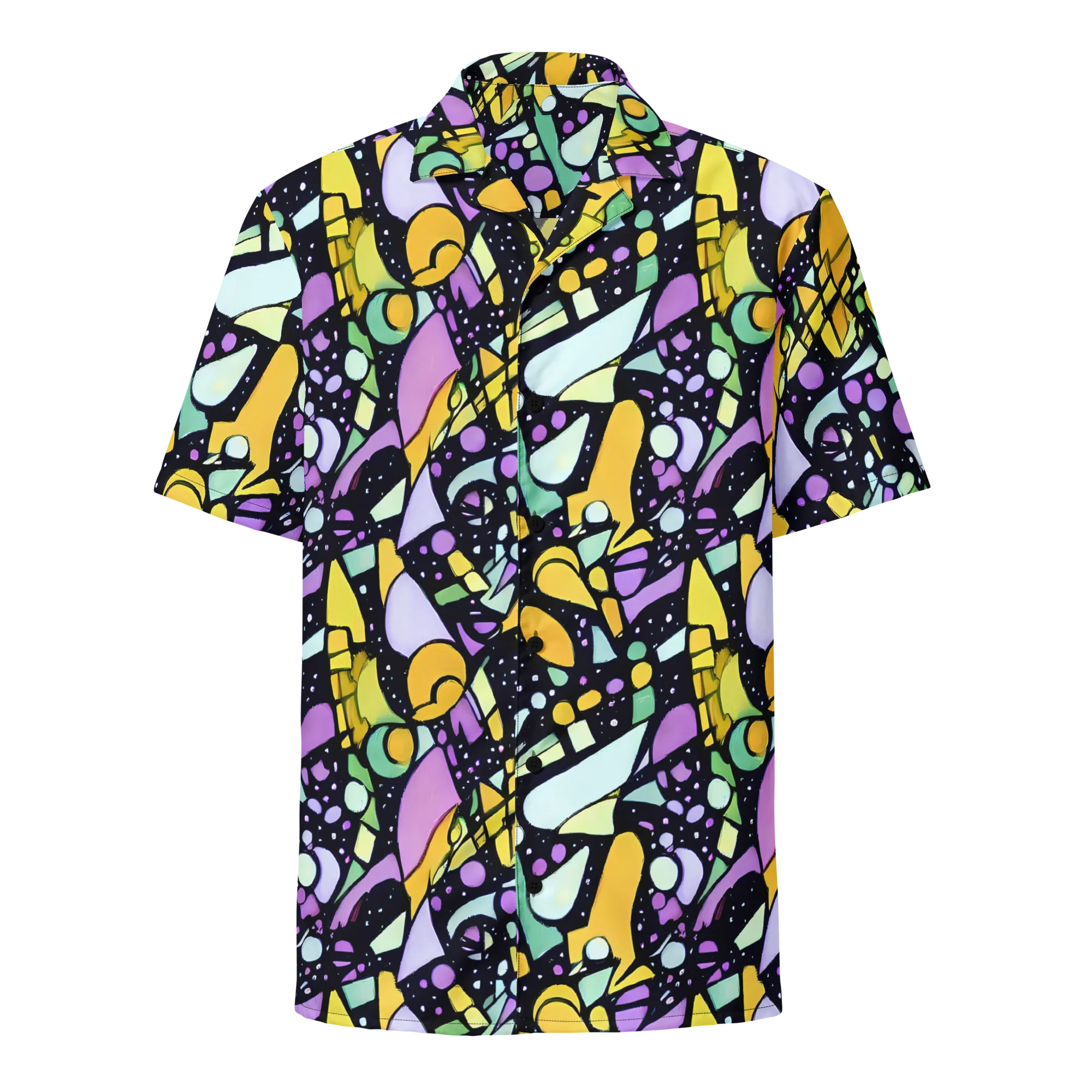 Stellar Stained Glass on Button Shirt — Front