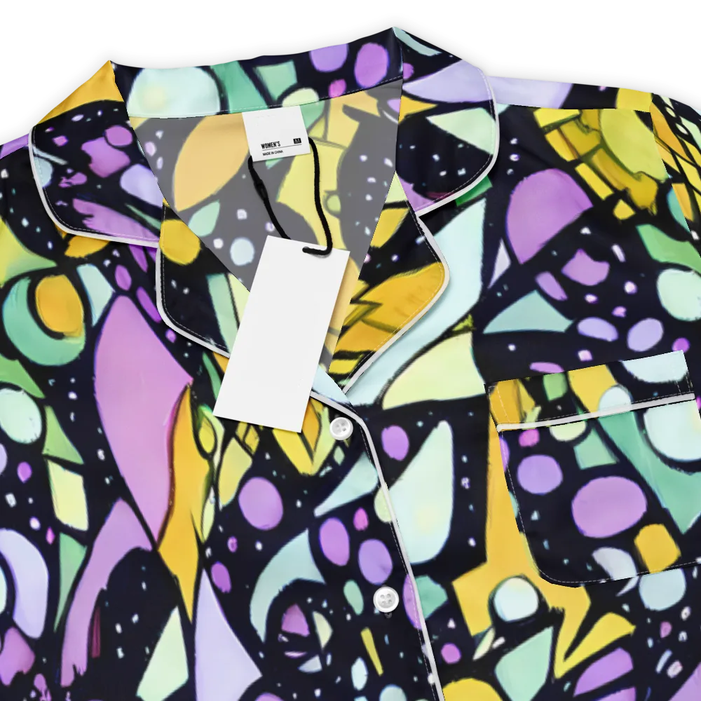 Stellar Stained Glass on Women's Short Sleeve Pajama Top — Product details