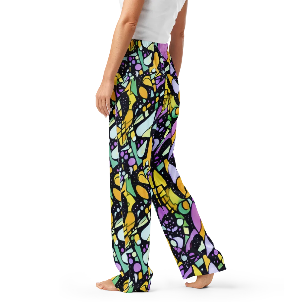 Stellar Stained Glass on Women's Pajama Pants — Left