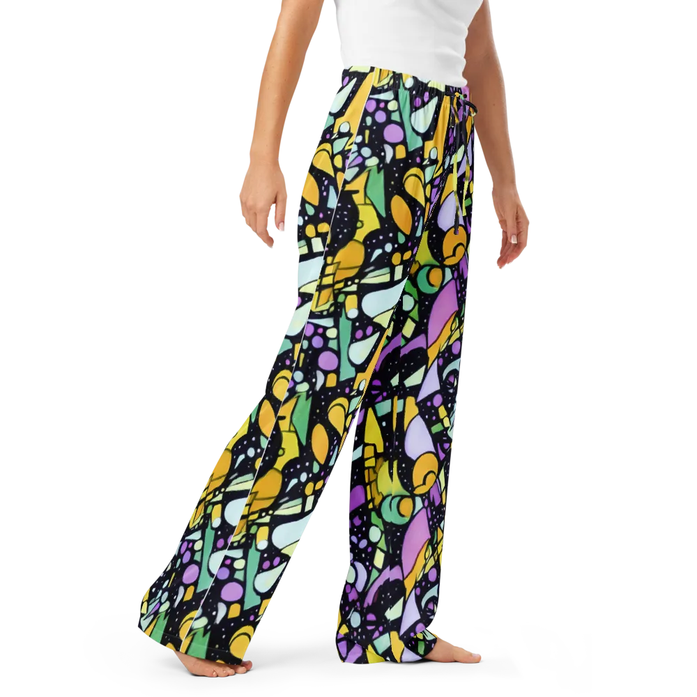 Stellar Stained Glass on Women's Pajama Pants — Right Front