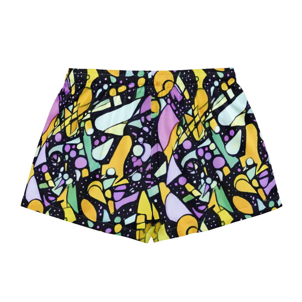 Stellar Stained Glass on Women's Pajama Shorts — Back