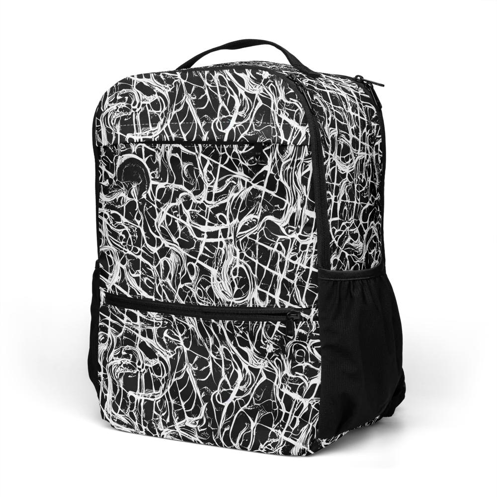 White Noise Bloom on Utility Backpack — Left Front