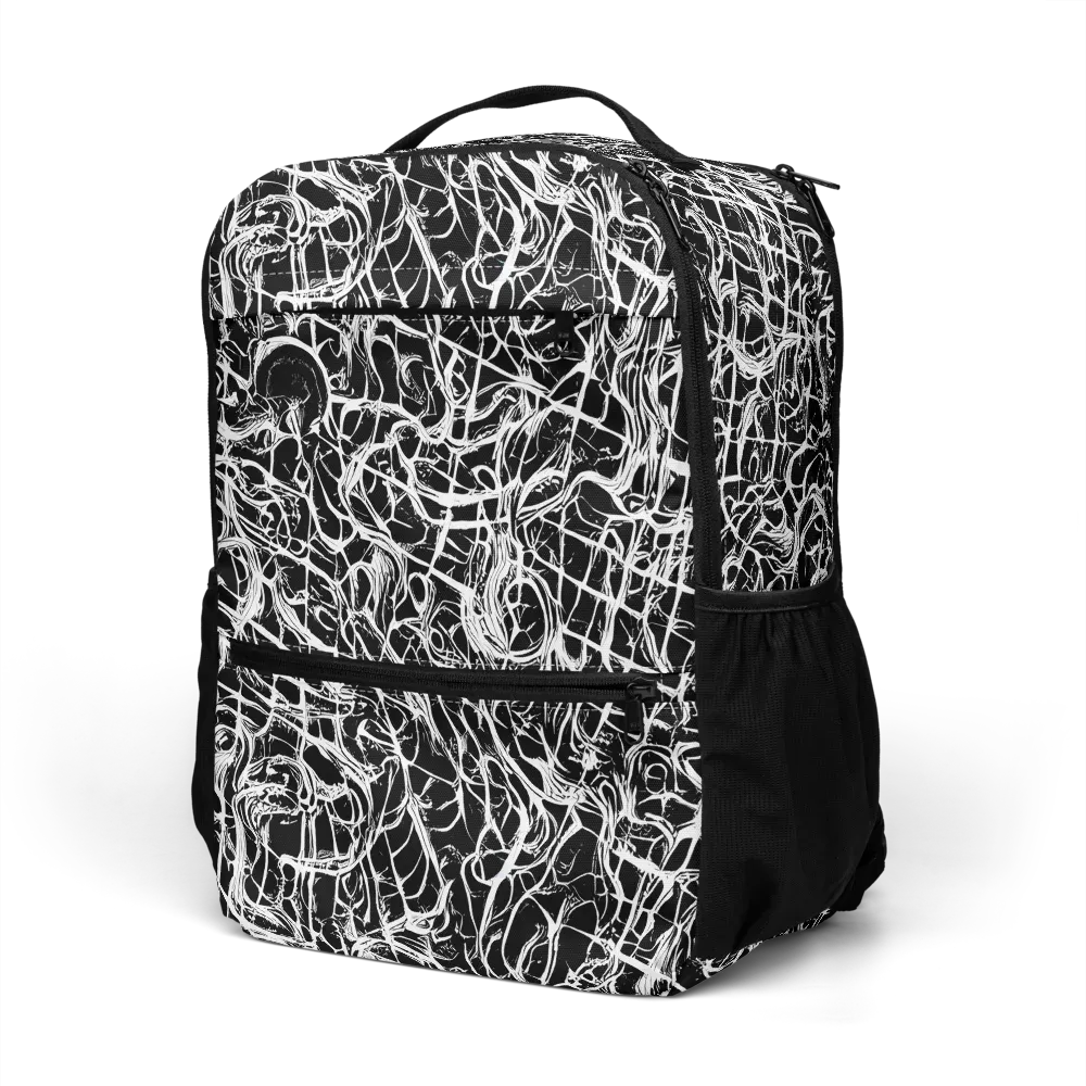 White Noise Bloom on Utility Backpack — Left Front