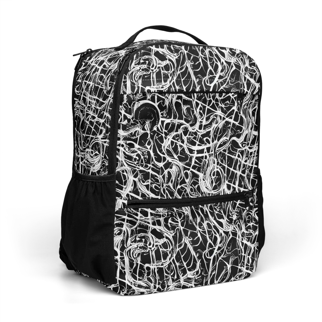 White Noise Bloom on Utility Backpack — Right Front