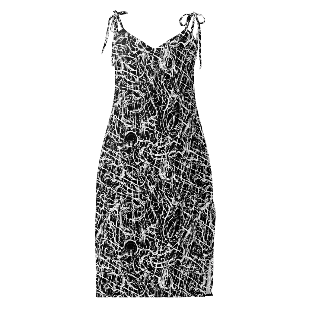 White Noise Bloom on Slip Dress — Front