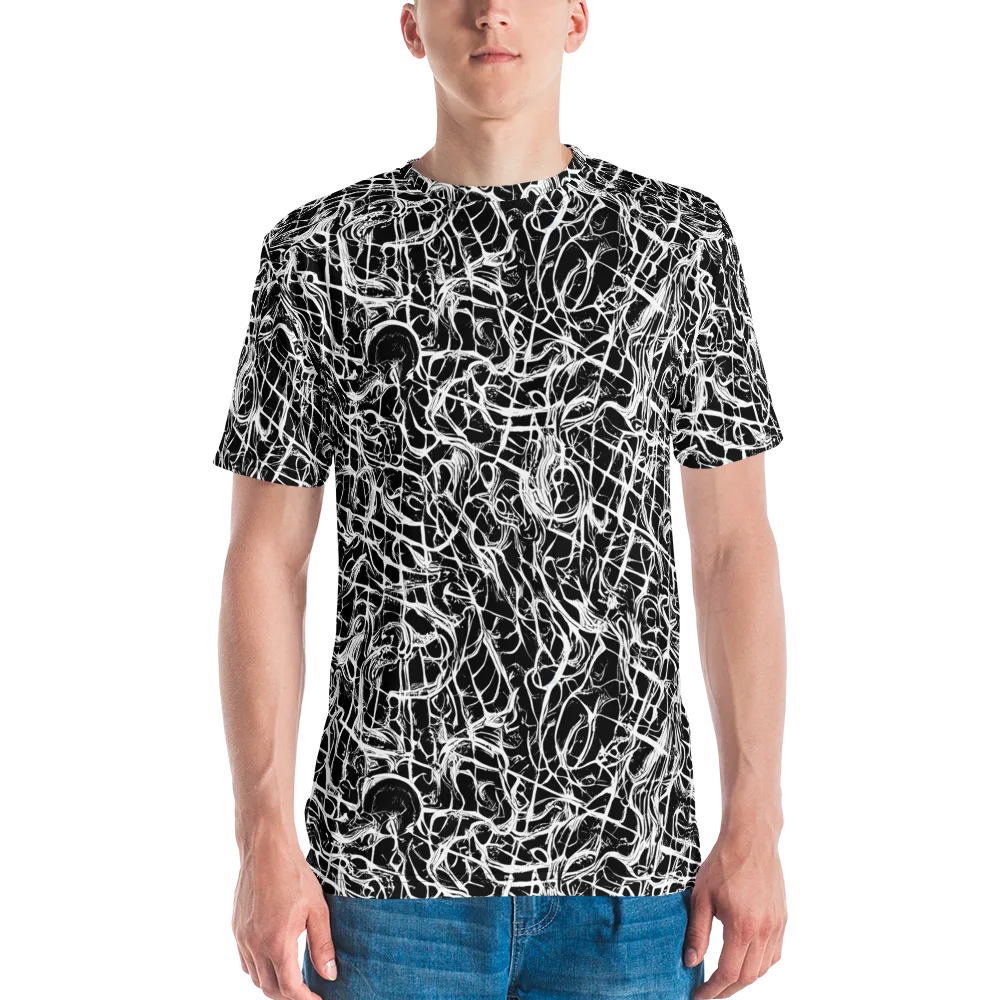 White Noise Bloom on Men's Crew Neck T-Shirt — Front