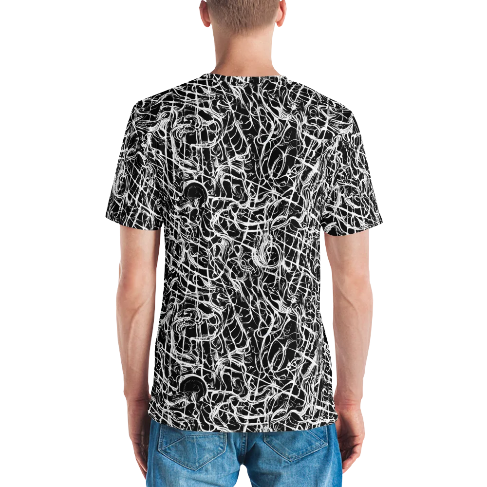 White Noise Bloom on Men's Crew Neck T-Shirt — Back