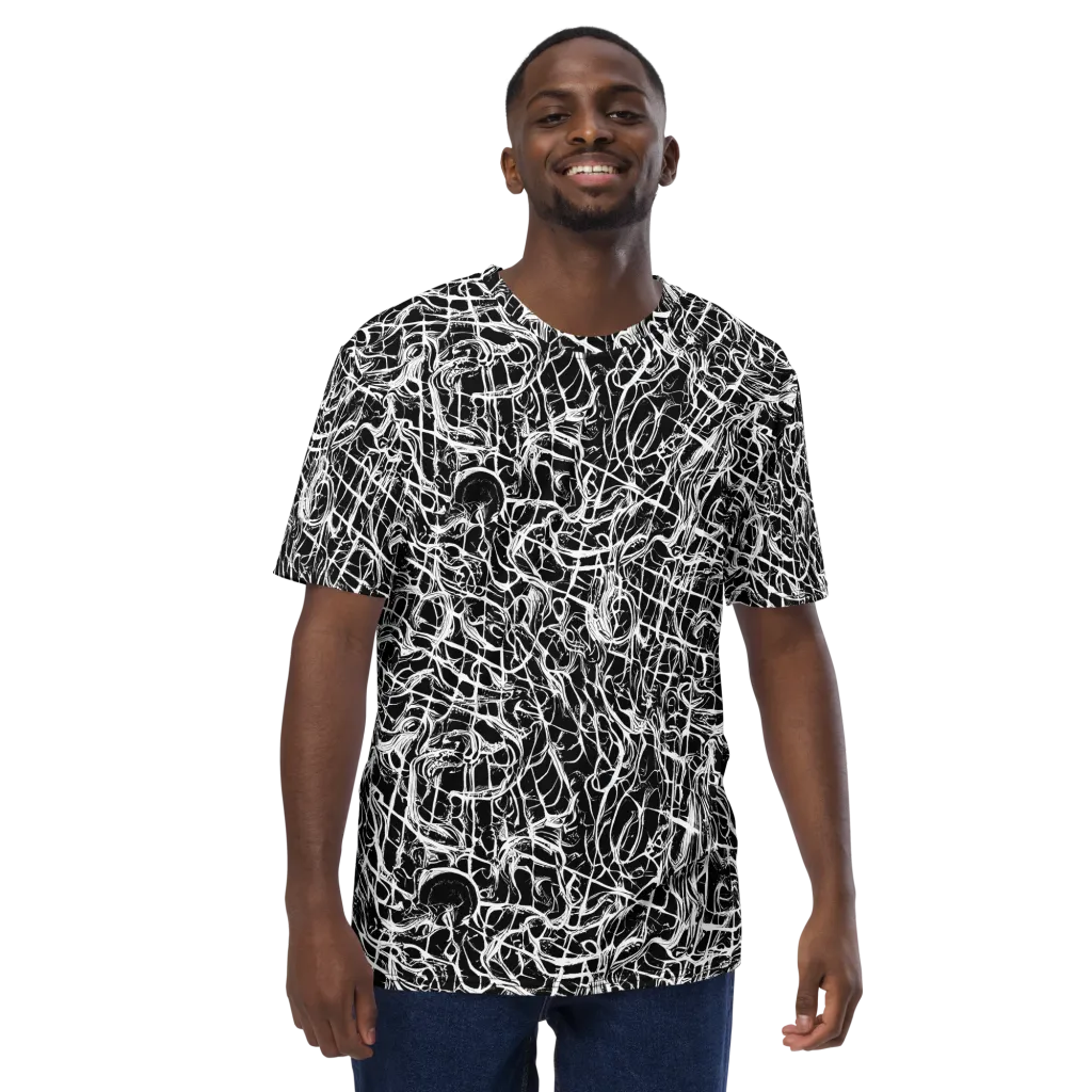 White Noise Bloom on Men's Crew Neck T-Shirt — Front