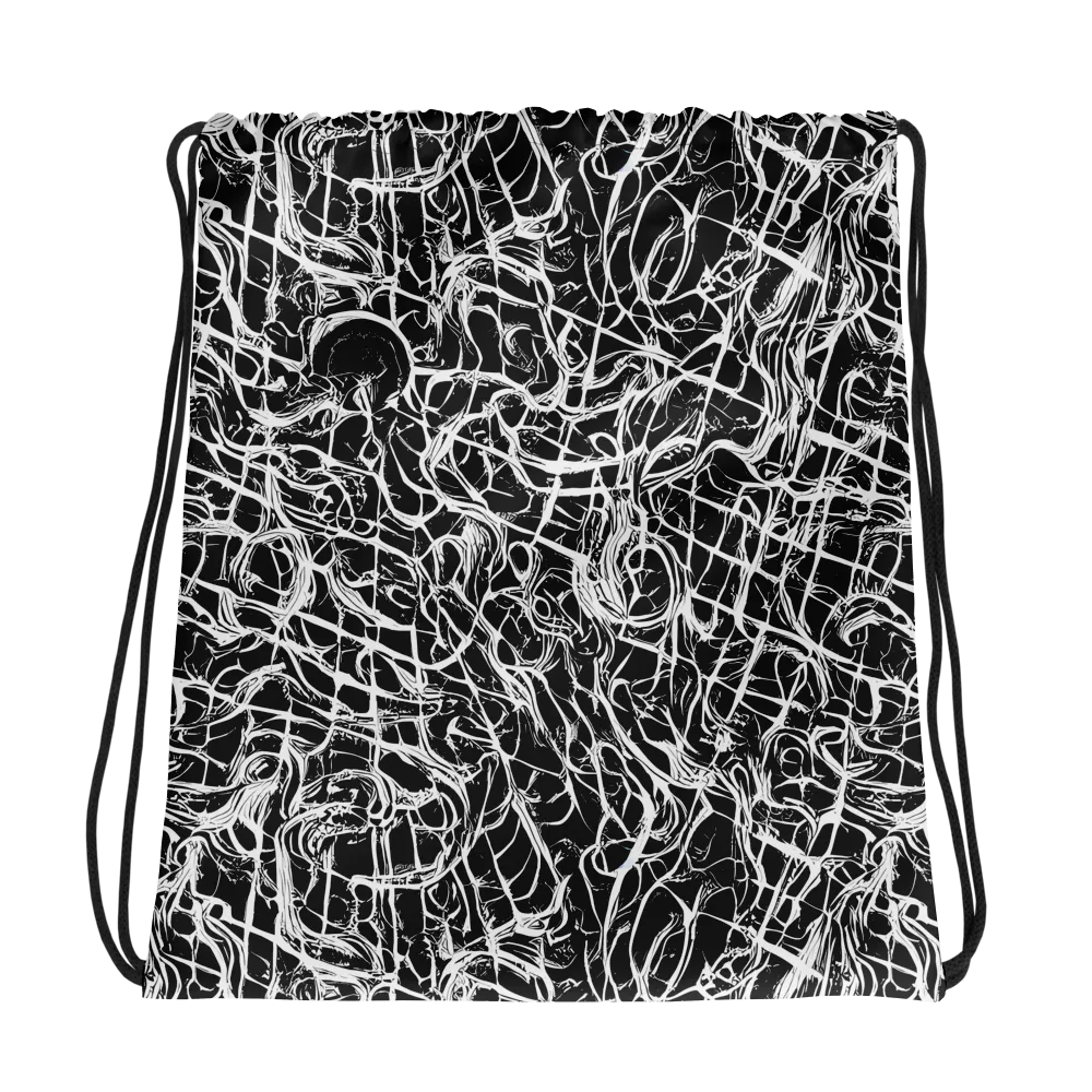 White Noise Bloom on Drawstring Bag — Photo