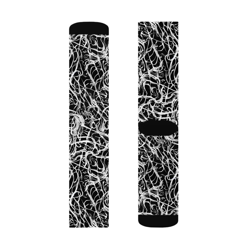 White Noise Bloom on Socks — Right Sock