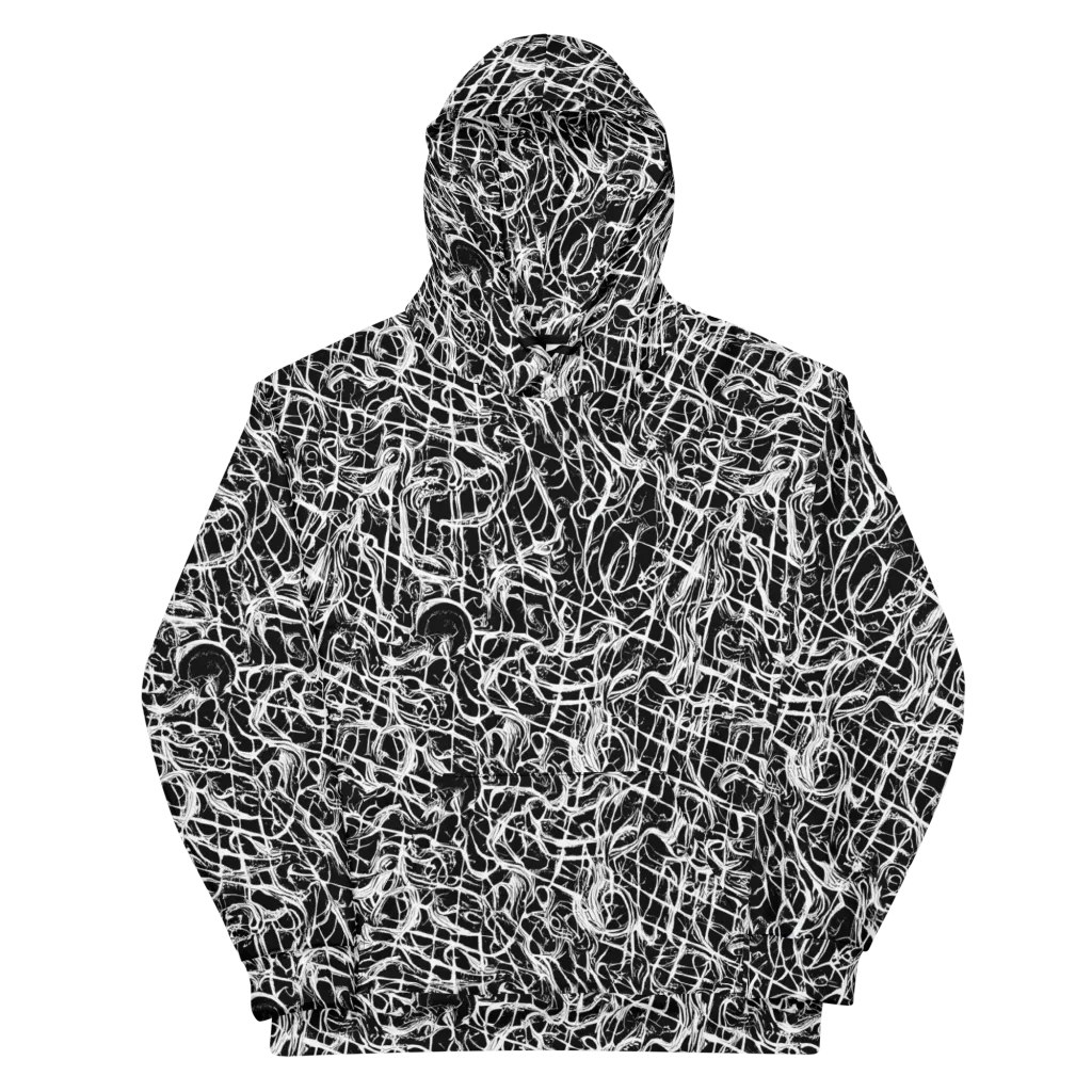 White Noise Bloom on Cotton Hoodie — Front